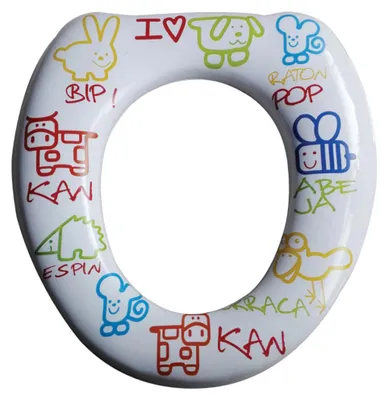 Immagine prodotto di Schläfer 4630105 | Riduttore Copriwater WC per Bambini Adattabile a Vasi Standard di forma Ovale, Adattatore èer Tavoletta Wc Bambini Portatile, colore bianco e fantasia Seduta morbida.