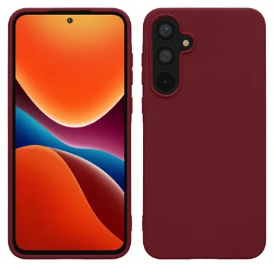 Produktbild von kwmobile Handyhülle für Samsung Galaxy A55 5G Hülle - TPU Case - Kabelloses Laden - Schutzhülle Cover in Bordeaux Violett