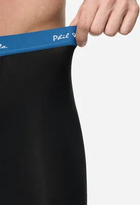 Produktbild von Phil & Co. Berlin Herren Retro Pants 3-Pack Jersey Long Boxer - all-black - Größe M