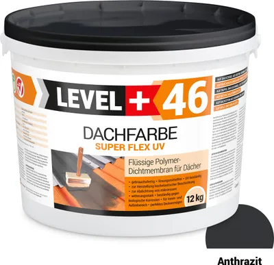 Produktbild von Flexibilná farba na strechy 12 kg Antracitová tekutá strešná fólia Level+46