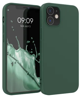 Produktbild von kwmobile Handyhülle für Apple iPhone 12 / iPhone 12 Pro Hülle - TPU Case - Kabelloses Laden - Schutzhülle Cover in Moosgrün