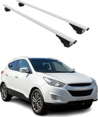 Produktbild von Dachträger Grundtäger für Hyundai ix35 2010-2015 75kg Metall Silber 2 tlg
