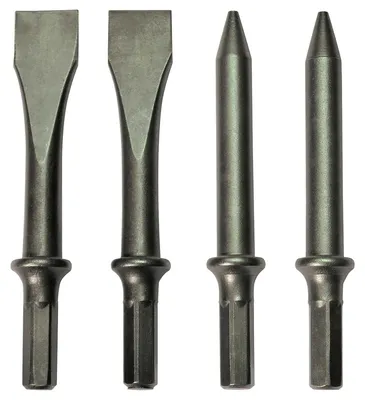 Produktbild von Stanley Meißel Set 4-teilig mit Sechskantschaft 10 mm, Stahlmeißel für Abbrucharbeiten und