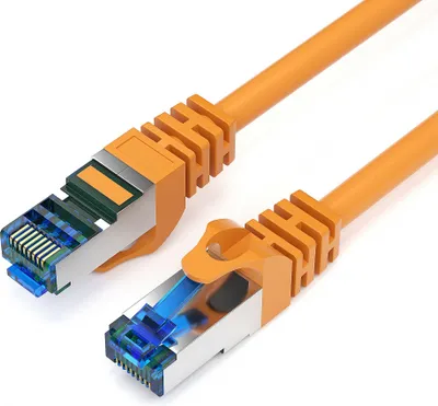 Produktbild von CAT 7 Patchkabel Ethernetkabel Netzwerkkabel Rohrkabel DSL LAN Kabel - Orange 10m
