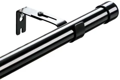 Immagine prodotto di Asta per tende nera regolabile - estensibile - 76-340 cm - 25 mm - metallo