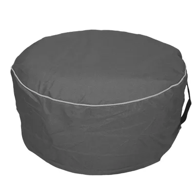 Produktbild von Aufblasbarer, Wasserabweisender Hocker Outdoor mit Lotuseffekt | 55x25cm | für Garten, Balkon & Camping | Dunkelgrau