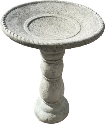Produktbild von Schöne Vogeltränke aus Steinguss perfekt für den Garten die Terrasse oder den Vorgarten ist Frostfest Witterungsbeständig und Neu 70cm H, PO-1982