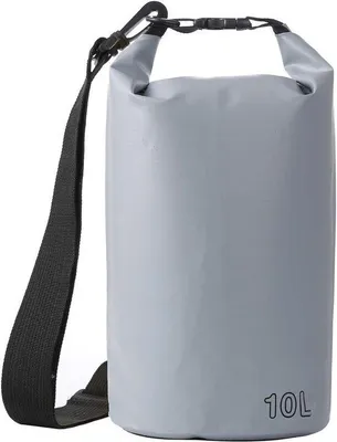 Produktbild von Famanu Trockenbeutel - wasserdichte PVC-Tasche mit Rollverschluss - 10 l - ideal für Kajak, Boot, Rafting, Schwimmen, Wandern, Camping, Reisen, Strand
