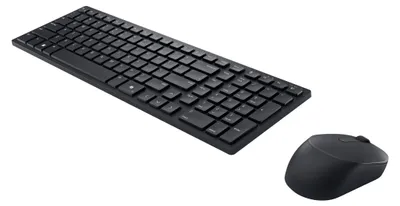 Obrázek produktu pro DELL Tichá kompaktní klávesnice a myš Pro – KM555 - němčina (QWERTZ), Bezdrátový, RF bezdrátové + Bluetooth, Plunger key switch, QWERTZ, Černá, Obsahuje myš