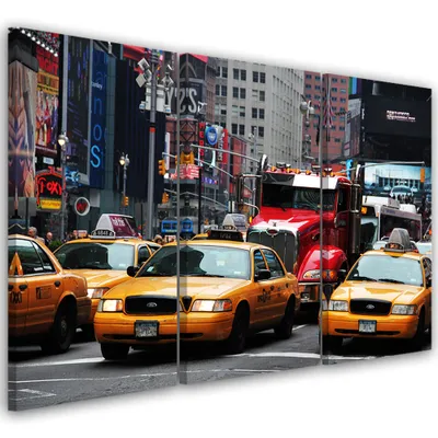 Immagine prodotto di Trittico su tela città e architettura - colore 120x80 cm Feeby colore quadro da parete pronto per essere appeso