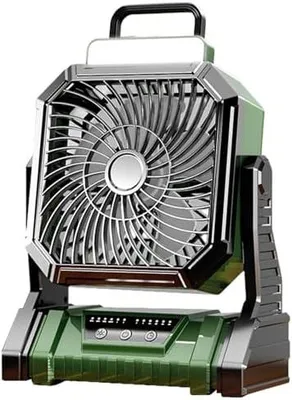Produktbild von Wiederaufladbarer Campingventilator – Wiederaufladbare Belüftung für Zelte – mit Laterne 4 einstellbare Modi 5400 mAh für Reisen, , Haus, warmes