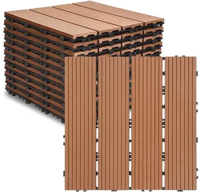 Immagine prodotto di Piastrelle per esterni da balcone e terrazza, 30x30 cm, facili da pulire, colore marrone