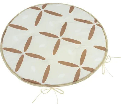 Obrázok produktu pre Adéla okrúhly hladký sedací vankúš – priemer 40 cm – hnedá