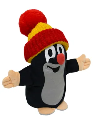 Obrázek produktu pro Maňásek na ruku Krteček 25 cm černý/červený, 20906H