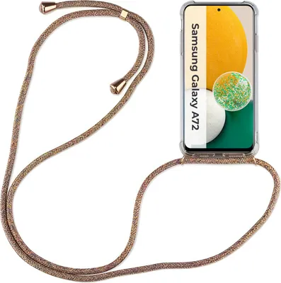 Produktbild von Handykette für Samsung Handyhülle mit Band Schutz Hülle Handy Tasche mit Schnur Samsung Galaxy A72 Rainbow