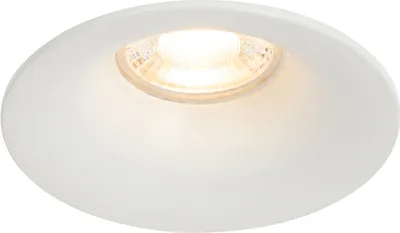Produktbild von QAZQA - Modern Modernes Einbaustrahler Weiß GU10 50mm - Gijs I Wohnzimmer I Schlafzimmer - Aluminium Rund - LED geeignet GU10