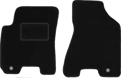 Image de Tapis de sol avant velours sur-mesure pour Hyundai Tucson I (2004-2010, SUV) noir, jeu 2 pièces, fixations - STANDRAD