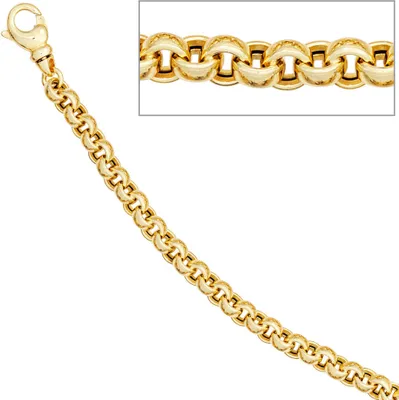 Produktbild von JOBO Erbsarmband 585 Gold Gelbgold 19 cm Armband Karabiner