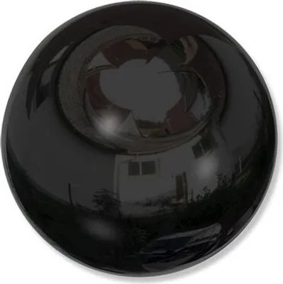 Produktbild von Interdeco Endstücke Kugel für Gardinenstangen 20 mm Ø, Schwarz, Modell Luino (Packung 2 Stück)