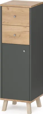 Produktbild von Midischrank Vicco Senyo Anthrazit 30 x 95 cm mit Schubladen, Model 36362