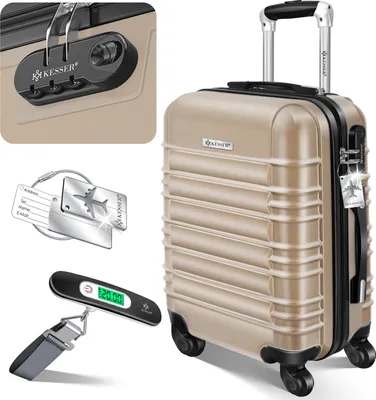 Produktbild von KESSER® Reisekoffer Hartschalen Koffer mit Zahlenschloss, Waage + Gepäckanhänger