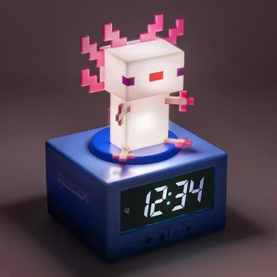 Productafbeelding van Minecraft wekker met axolotl-motief