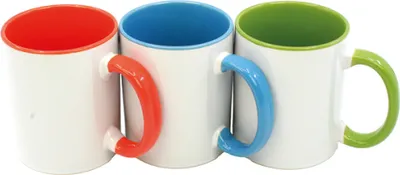 Produktbild von 250 ml aus Porzellan 6er Set Kaffeebecher Tasse Becher Bi-Colour