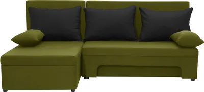 Produktbild von Ecksofa mit Schlaffunktion ERES - Grün/Schwarz