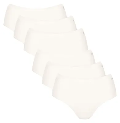 Produktbild von sloggi Damen Midislip 6-Pack GO Daily Baumwolle Midi - SILK WHITE - Größe M