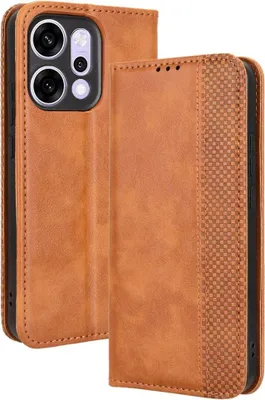 Produktbild von OPPO Reno14 Hülle - Coverup Vintage Style Klapphülle - Braun