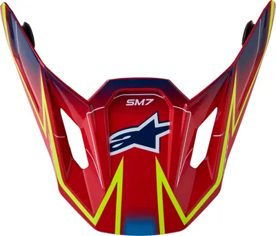 Image de Alpinestars S-M7, visière de casque, bleu/rouge/jaune, taille unique