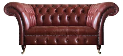 Produktbild von Leder Braun Polstermöbel Moderne Zweisitzer Sofa Couch Polstermöbel