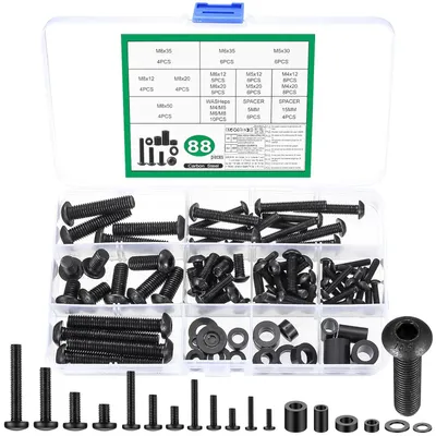 Image de Kit de vis VESA, M4, M5, M6, M8, 88 pièces, pour montage de téléviseurs jusqu'à 80 pouces