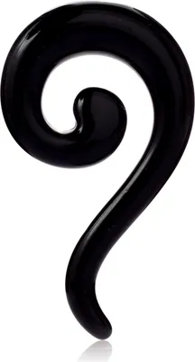 Immagine prodotto di Espansore a spirale per l'allungamento dell'orecchio in acrilico UV nero - 1818.WH.10mm