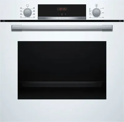 Produktbild von Ecoclean Einbaubackofen -BOSCH SER4 - HBA553BV3F - Weiß - 71 L - Energieklasse A+ - 59,5 x 59,4 x 54,8 cm