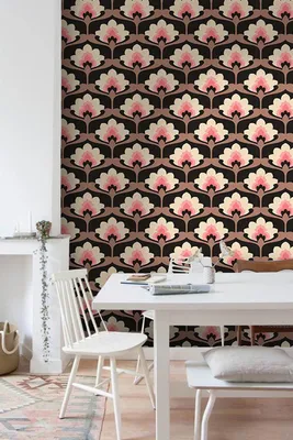 Produktbild von Coloray Fototapete 208x146 cm Vlies-Fototapete - Vintage Floralbrown-Design.