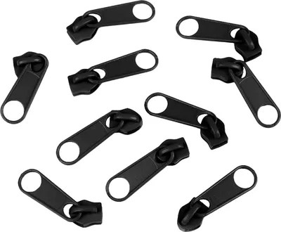 10 Reißverschluss Zipper für Endlosreißverschluss, 3mm, schwarz
