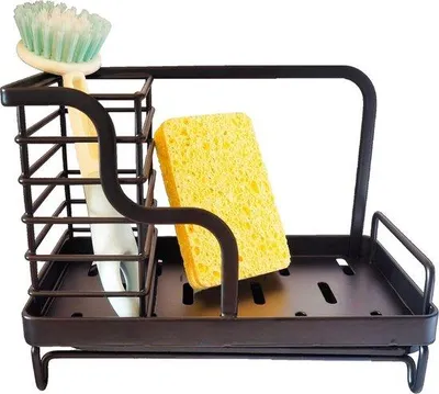 Produktbild von Famanu Spülorganizer mit Ablage - Schwarz