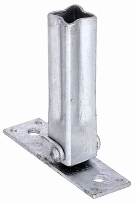 Image de Alberts 701543 Support de main courante pour poteaux universels, réglable de : 45 - 90°, galvanisé à chaud, largeur 104 mm, profondeur 30 mm, set de 2 pièces