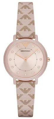 Produktbild von Emporio Armani Damenuhr roségold Lederarmband