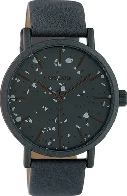 Produktbild von Oozoo Armbanduhr dunkelgrau Leder Timepieces Damen Analog-Quarzuhr UOC10413