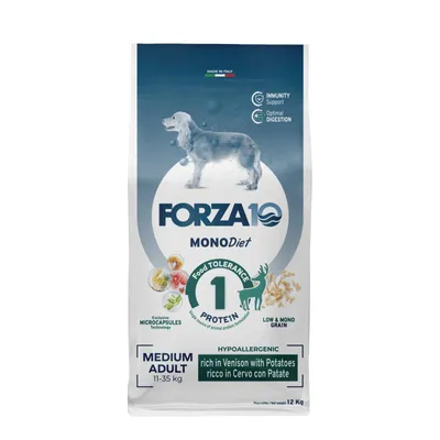 Zdjęcie produktu dla Forza10 Medium MONODiet bogata w jelenia z ziemniakami 12kg dla psa
