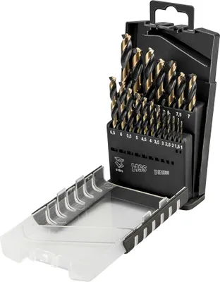 Produktbild von GRAPHITE Metallspiralbohrer-Satz 55H089 1 1.5 2 2.5 3 3.5 4 4.5 5 5.5 6 6.5 7 7.5 8 8.5 9 9.5 10mm Schnellarbeitsstahl