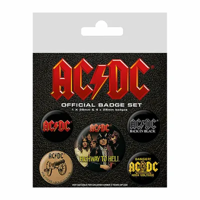 Image de Jeu de plaques ( 5 pcsü ck) AC/DC 1X 3,8 CM/4 x 2,5cm