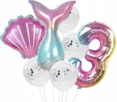 Produktbild von Luftballon-Set - Meerjungfrauenfarben - Eleganz - Heliumoption - Elektrisierendes Konfetti - Langlebig