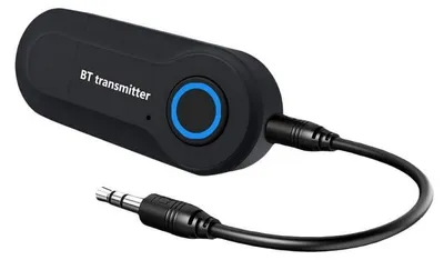 Produktbild von Bluetooth-Audio-Adapter Techstar® T12, Bluetooth 5.0, Integriertes Mikrofon, AUX 3,5 mm, Freisprecheinrichtung, für PC/TV/Auto, Schwarz