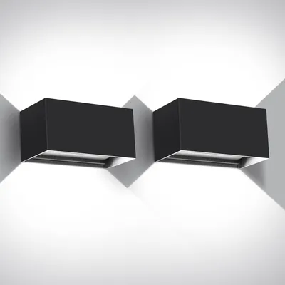 Zdjęcie produktu dla Lampa zewnętrzna LED Kingwen OS1280B 20 W 6000 K IP65 czarna 2 szt.