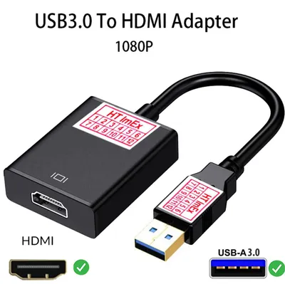 Produktbild von 3.0 USB Typ-A Stecker auf HDMI (Buchse) Adapter USB Stick HDMI Display Monitor