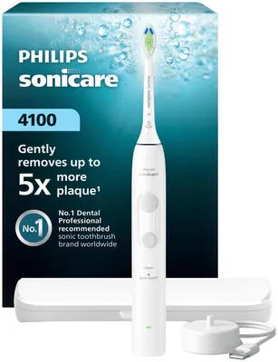 Obrázok produktu pre Philips 4100 series HX4043/41, Dospelý, Sonická zubná kefka, Gum starostlivosť, 31000 pohybov za minútu, Biela, 2 min, 4 x 30 sec