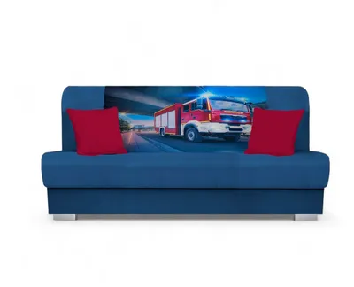 Obrázok produktu pre Rozkladacia pohovka BIRMA - tmavo modrá / hasiči